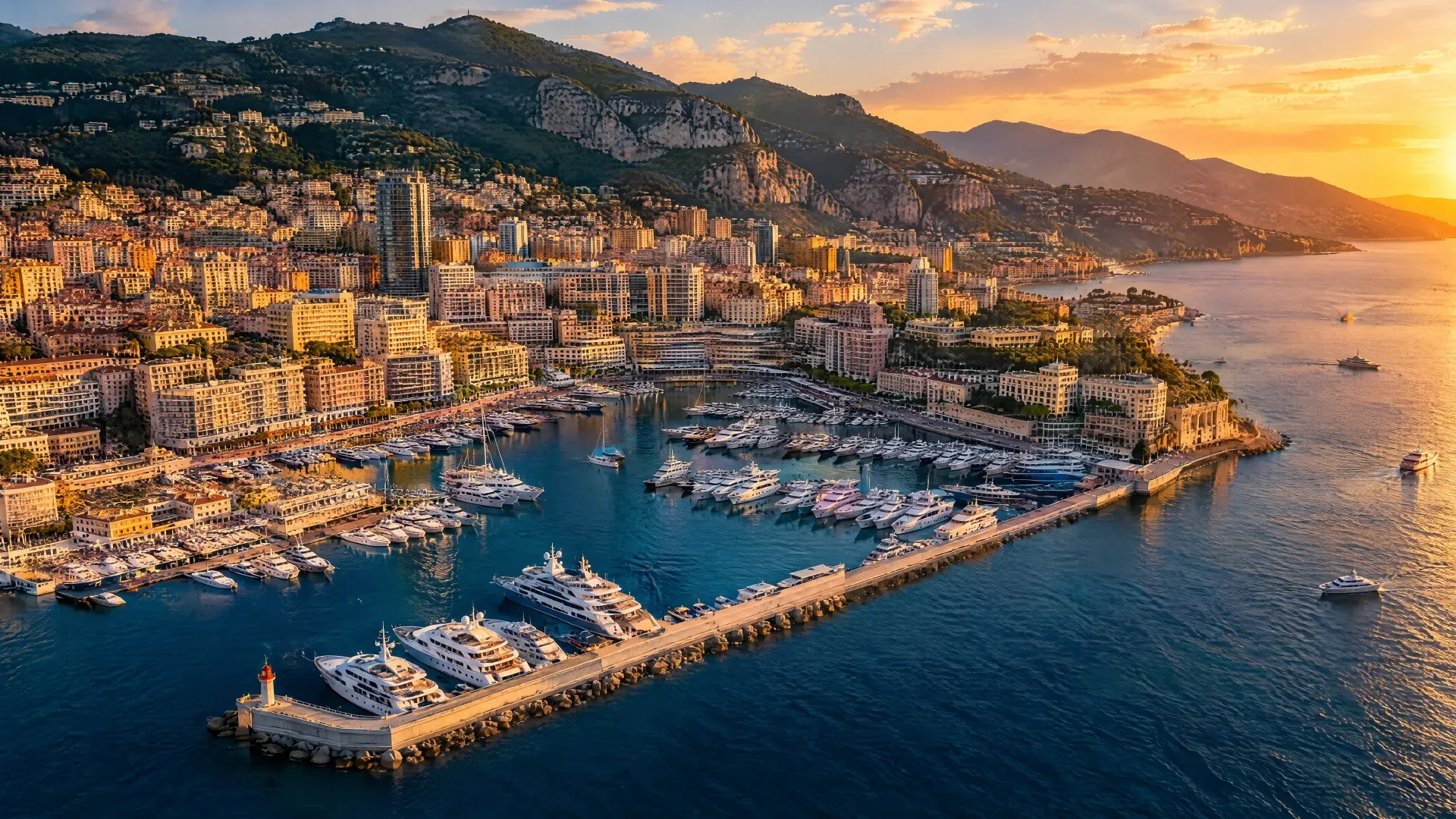 Port Hercule · Abendlicht